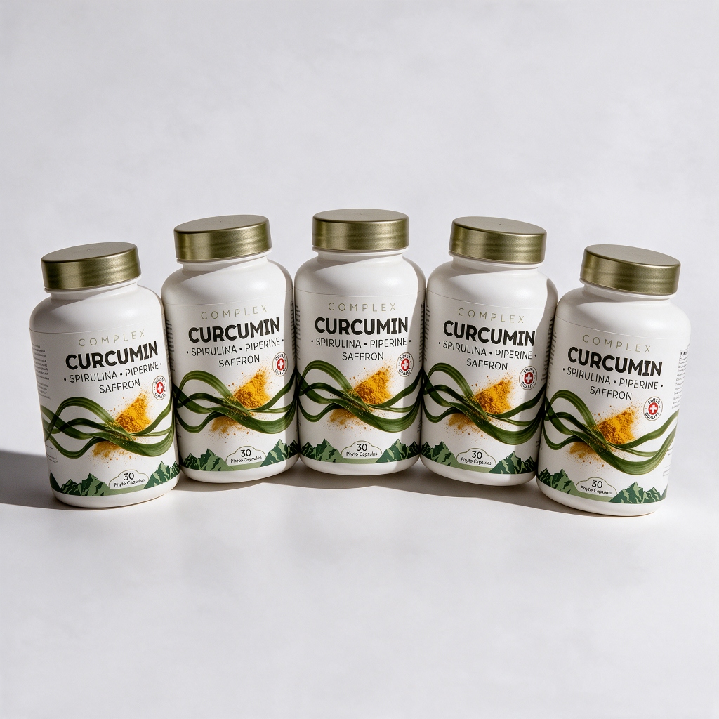 5 Flaconi COMPLEX CURCUMIN SPIRULINA